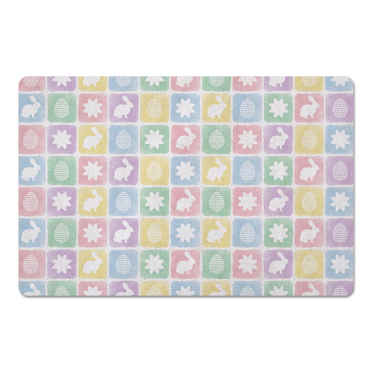 Easter Block Pattern 18" x 27" Floor Mat